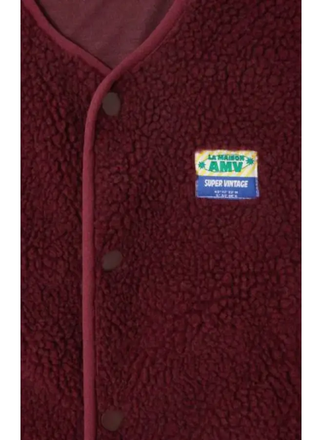 American Vintage | hoktown gilet | bordeaux chine