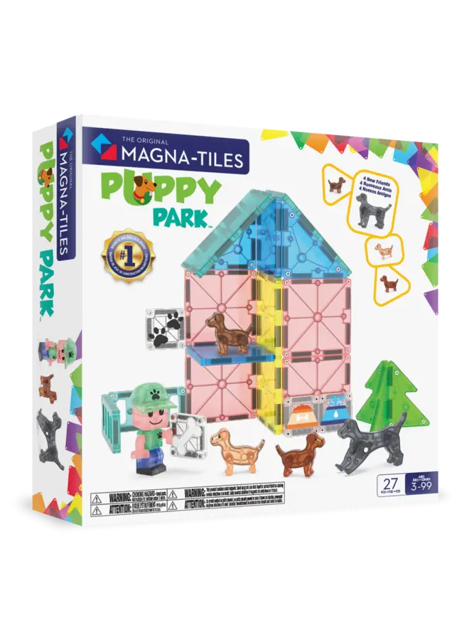 Magna-Tiles | puppy park | 27 pieces