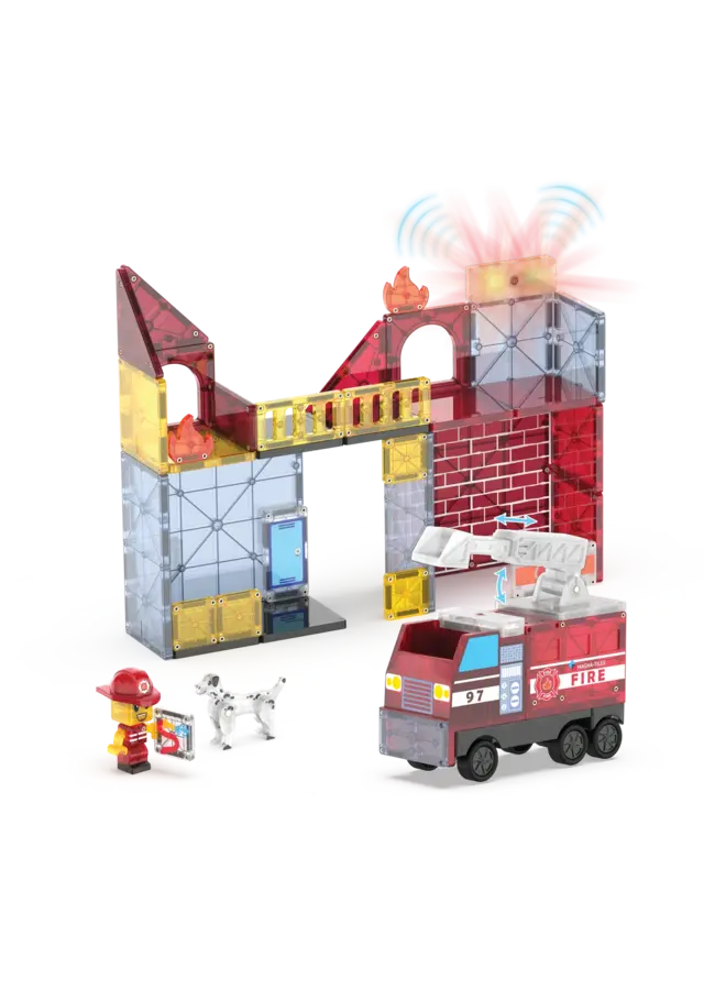 Magna-Tiles | fire station | 50 pieces