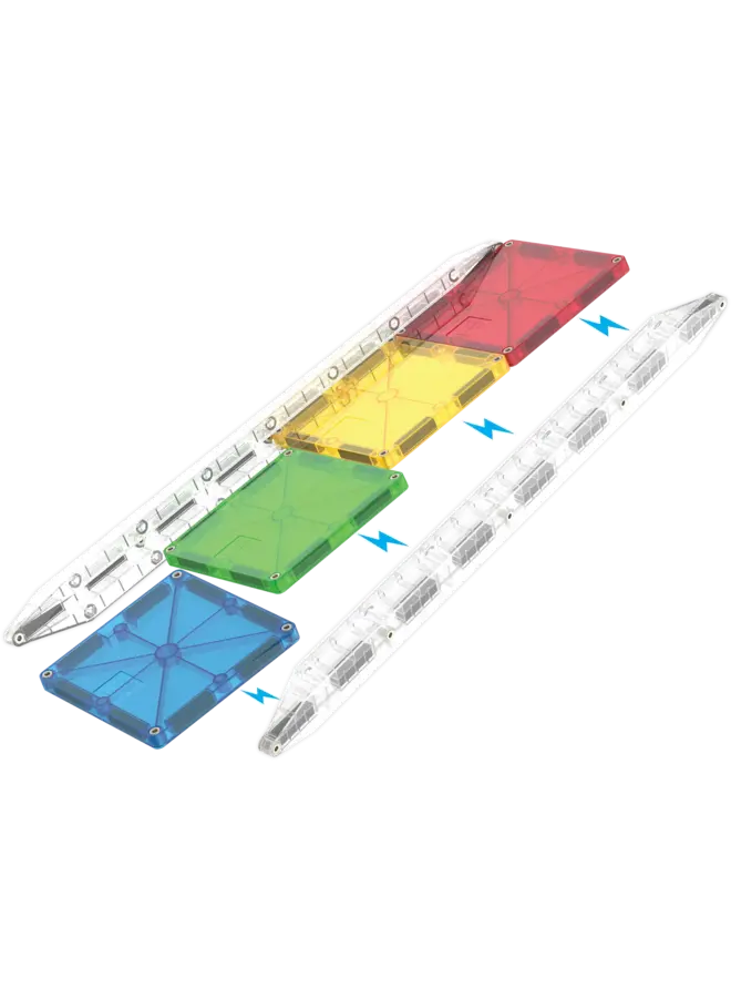 Magna-Tiles | rail racers | 33 pieces