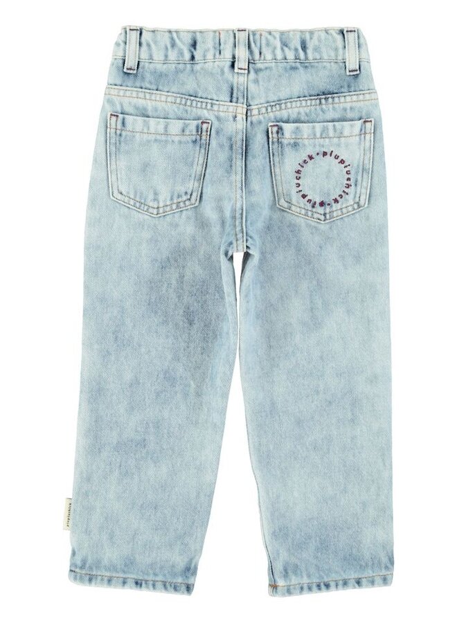 Piupiuchick | unisex trousers | washed blue denim