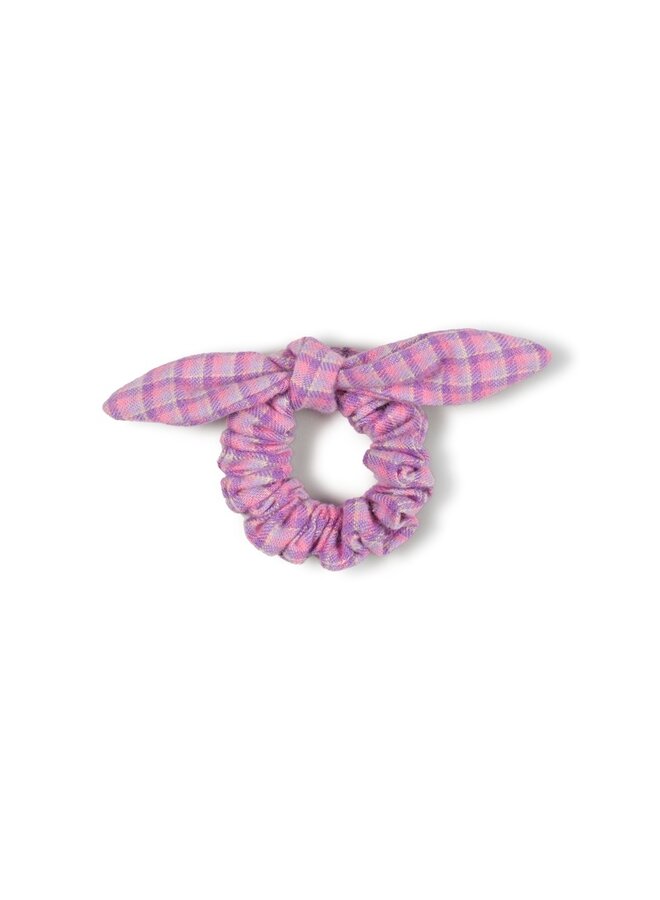 Nixnut | bow scrunchie | lila checkered