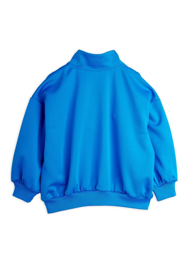 Mini Rodini | ritzratz patch half zip sweatshirt | blue