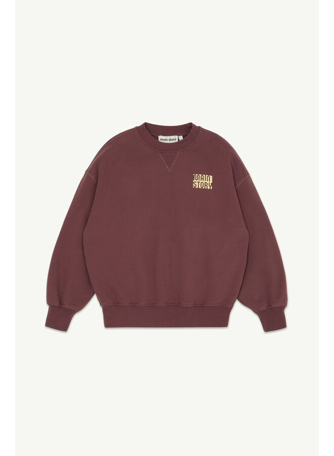 Main story | crew sweatshirt | burgundy fleece