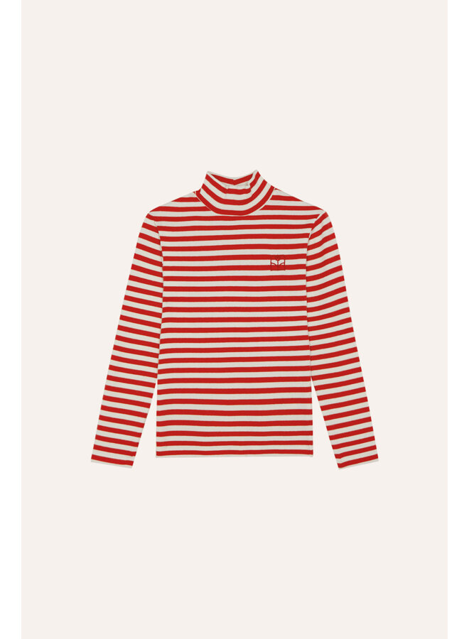 The Campamento | red stripes turtle neck tshirt