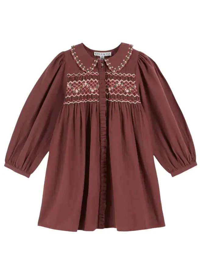 Emile et Ida | robe smockee | violine