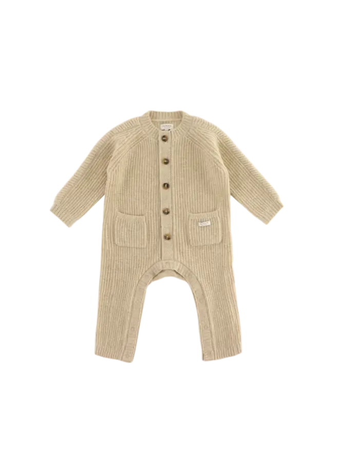 Donsje | geertje merino wool jumpsuit | biscotti melange