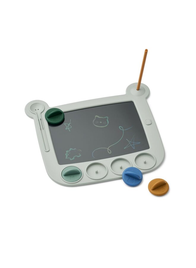 Liewood | venzora magic drawing board w stamps | dove blue