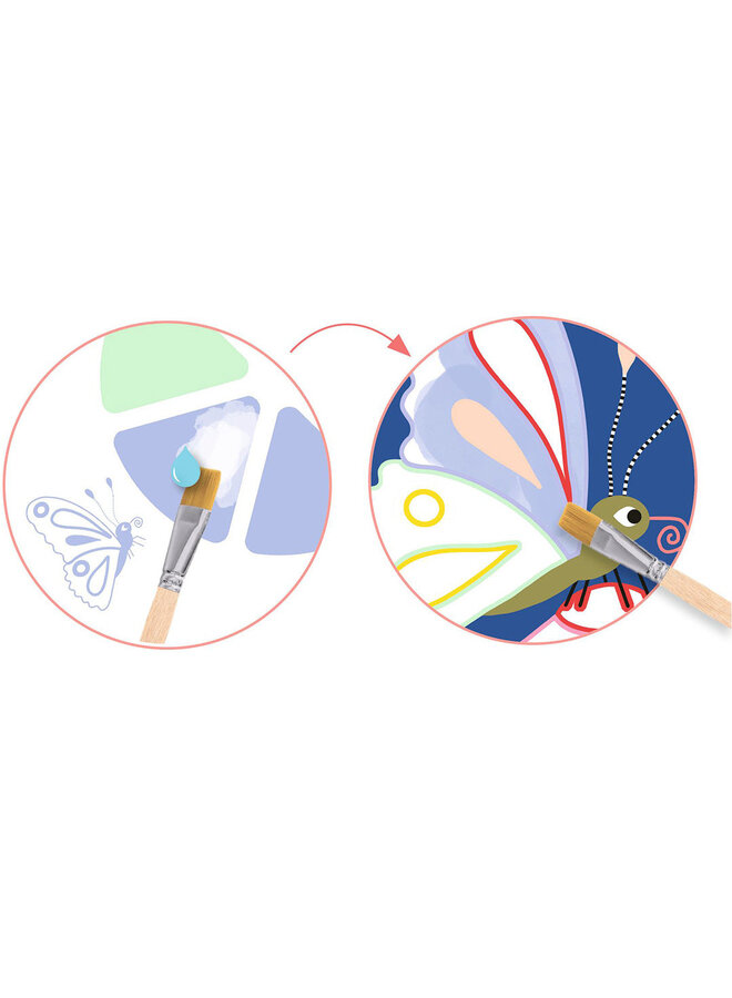 Djeco | knutselset schilderen met palet | creepy crawlies