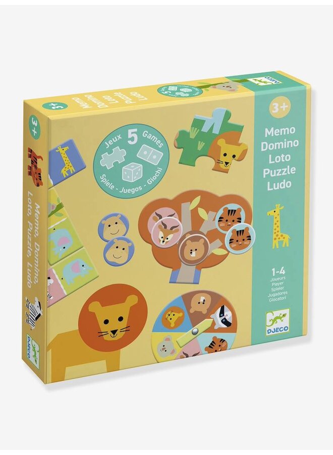 Djeco | 5 spellen | wilde dieren