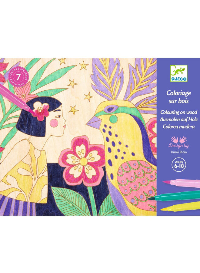 Djeco | knutselpakket | kleuren op hout | sweet girls