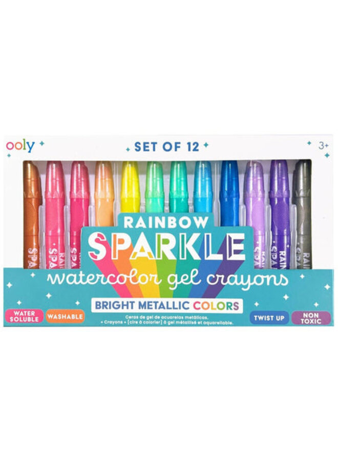 Ooly | rainbow sparkle metallic watercolor gel crayons