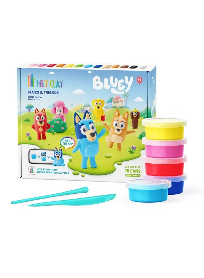 Hey Clay | 15 cans set | bluey & friends