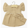 Minikane | poppenkleertjes 34 cm | jurk met haarband okergeel