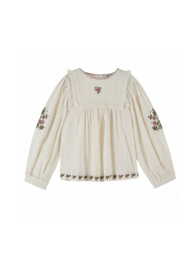 Emile et Ida | blouse brodee | creme