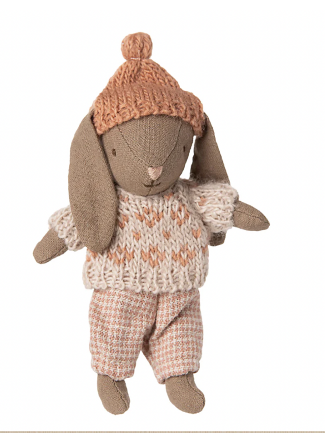 Maileg | winter bunny micro | brown rose