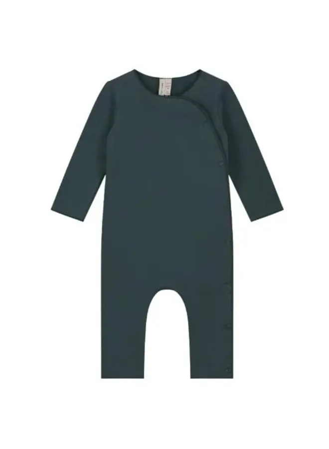 Gray Label | baby suit with snaps gots | new fit | blue grey
