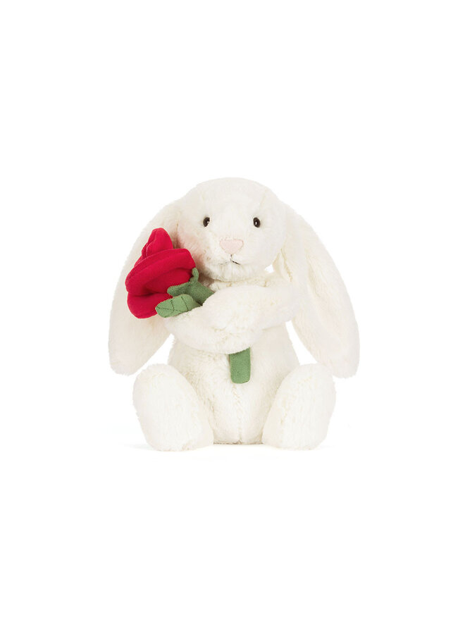 Jellycat | cream bunny with rose