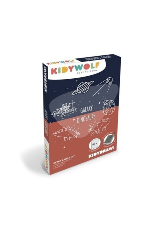Kidywolf | refill kidydraw | dinosaurussen & sterrenstelsel