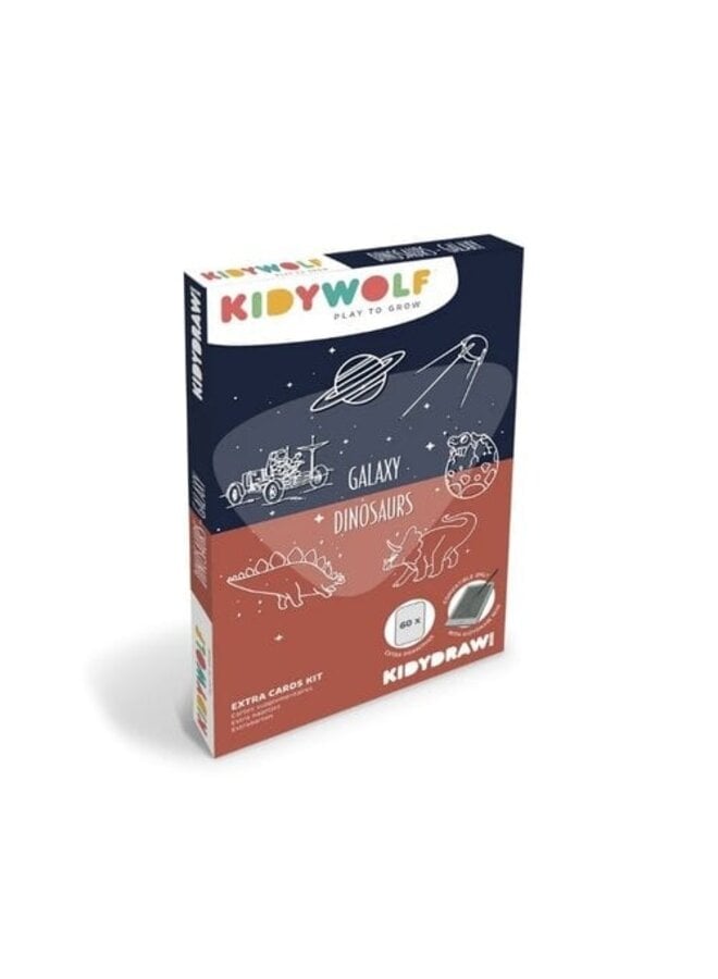 Kidywolf | refill kidydraw | dinosaurussen & sterrenstelsel