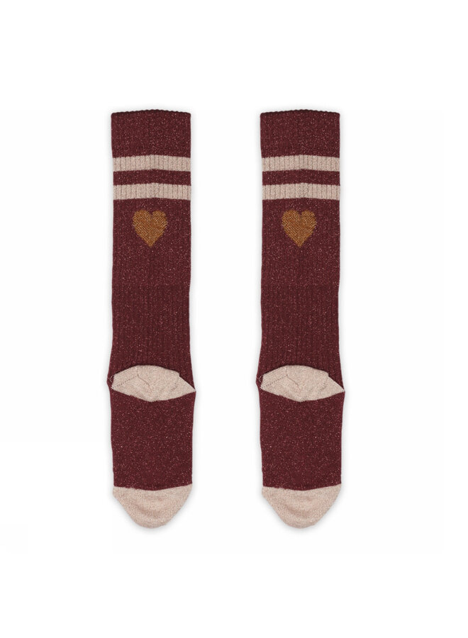 MP Denmark | Elga glitter knee socks | wine red