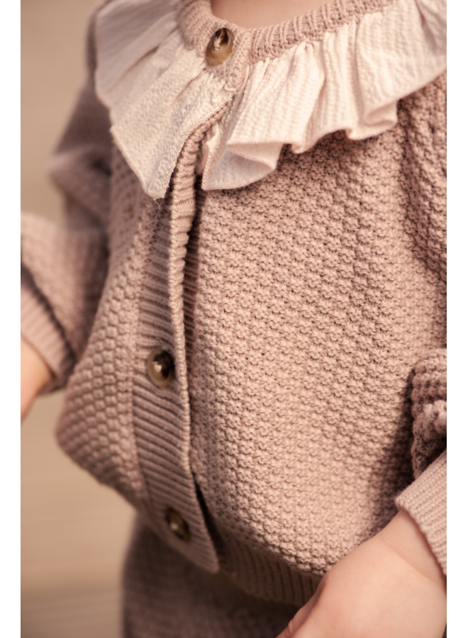 Donsje | veertje cardigan | plum