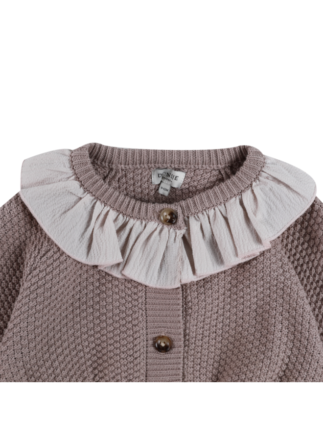 Donsje | veertje cardigan | plum