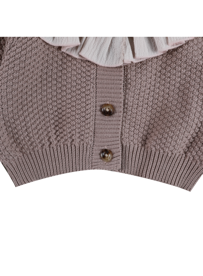 Donsje | veertje cardigan | plum