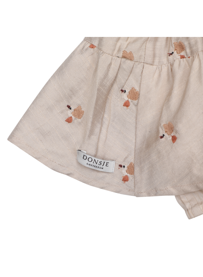 Donsje | ysa skirt | hummingbirds | soft taupe