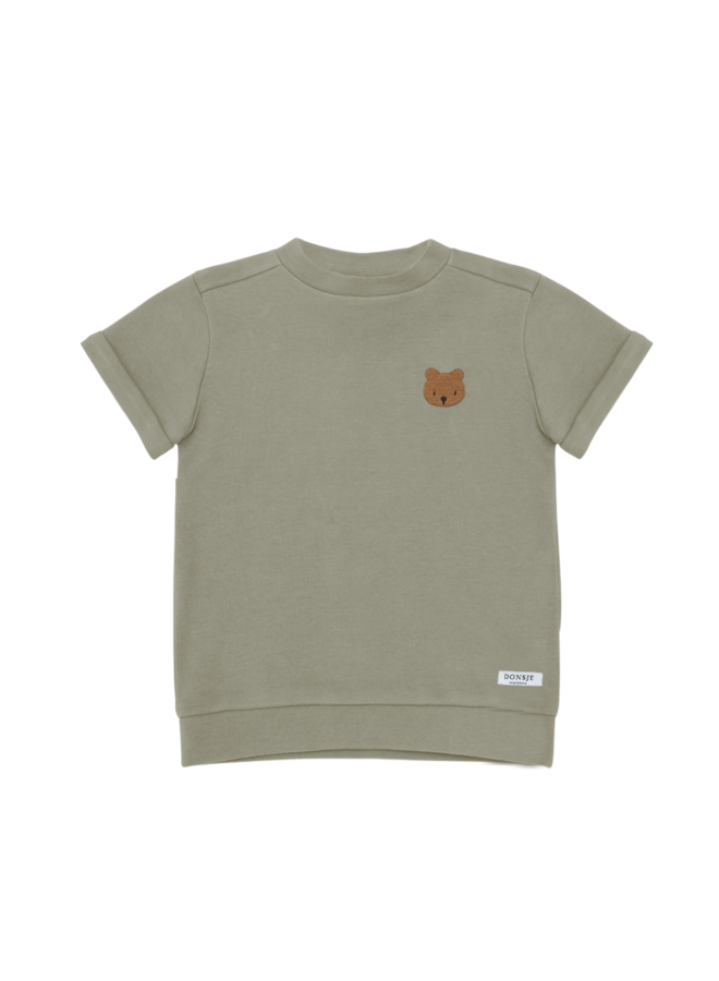 Donsje | jarne t-shirt | bear | dusty green