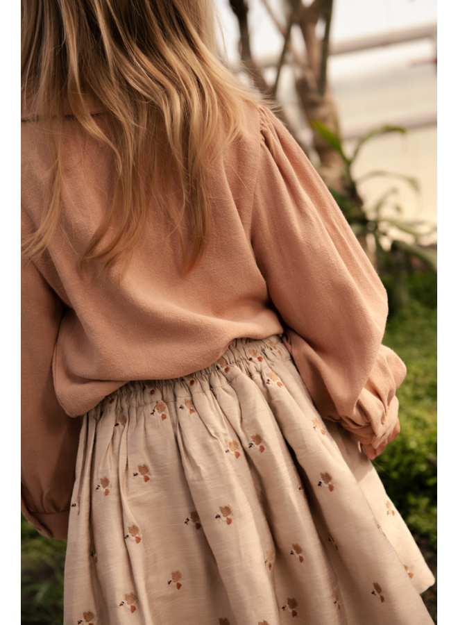 Donsje | cayley skirt | hummingbirds | soft taupe