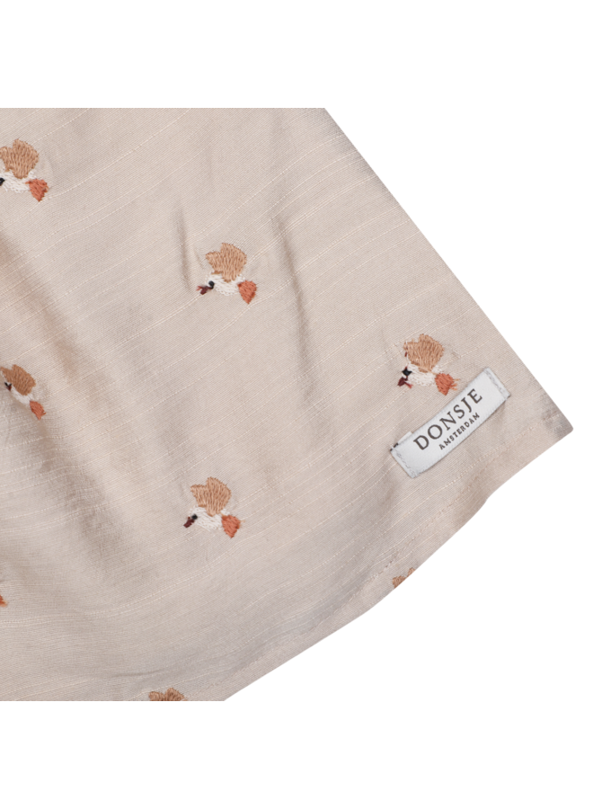 Donsje | cayley skirt | hummingbirds | soft taupe