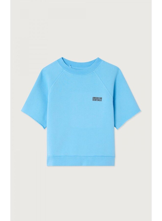 American Vintage | izubird sweatshirt korte mouw | blue ciel vintage