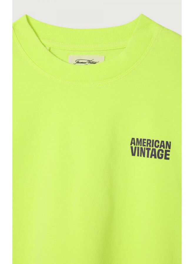 American Vintage | gixy t-shirt | jaune fluo