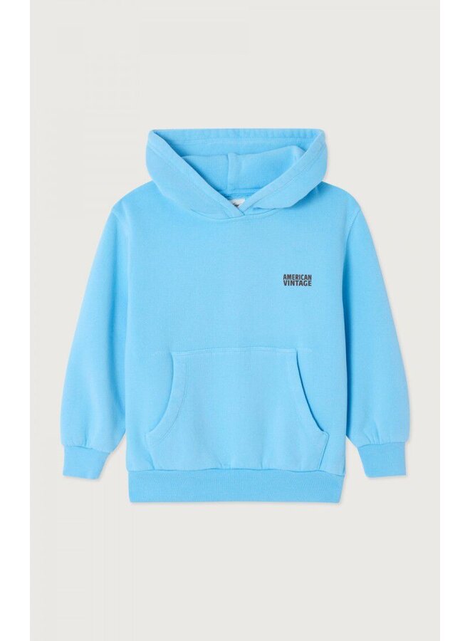 American Vintage | izubird sweatshirt capuchon | blue ciel vintage