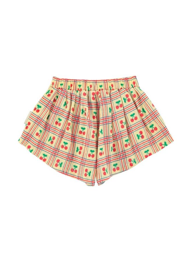 Piupiuchick | shorts | light yellow w/ cherries allover