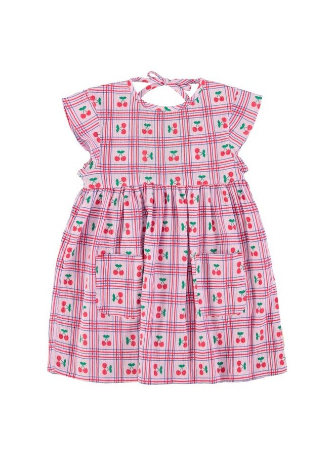 Piupiuchick | short dress | lilac w/ cherries allover