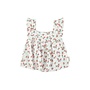 Piupiuchick | sleeveless blouse | ecru w/ red flowers allover