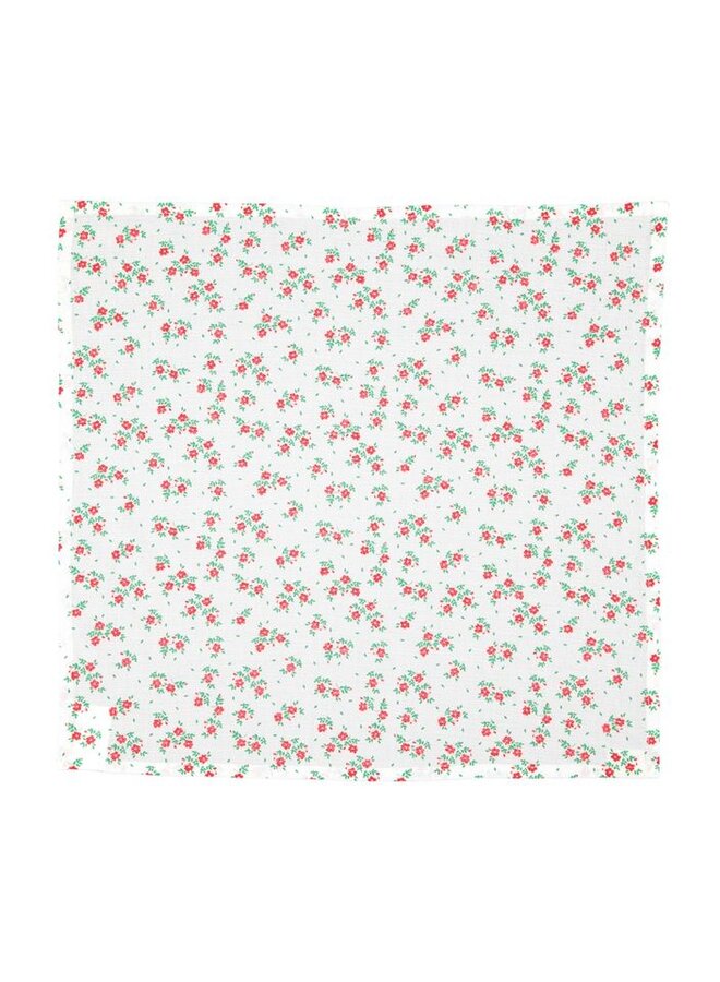 Piupiuchick | bandana | ecru w/ red flowers allover