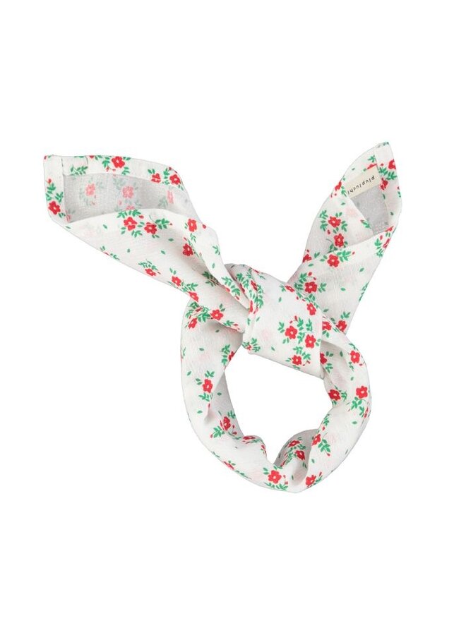 Piupiuchick | bandana | ecru w/ red flowers allover
