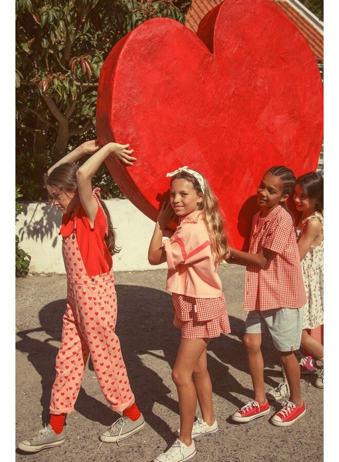 Piupiuchick | bandana | ecru w/ red flowers allover