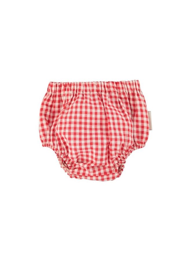 Piupiuchick | baby bloomers | red & ecru checkered
