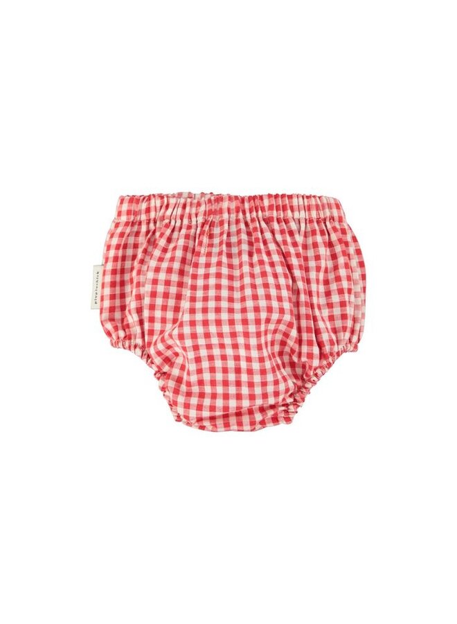 Piupiuchick | baby bloomers | red & ecru checkered