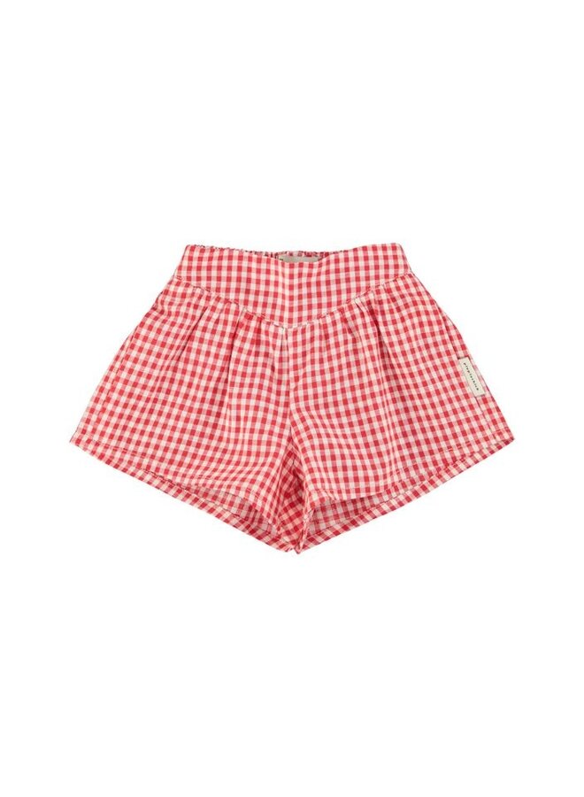 Piupiuchick | shorts | red & ecru checkered