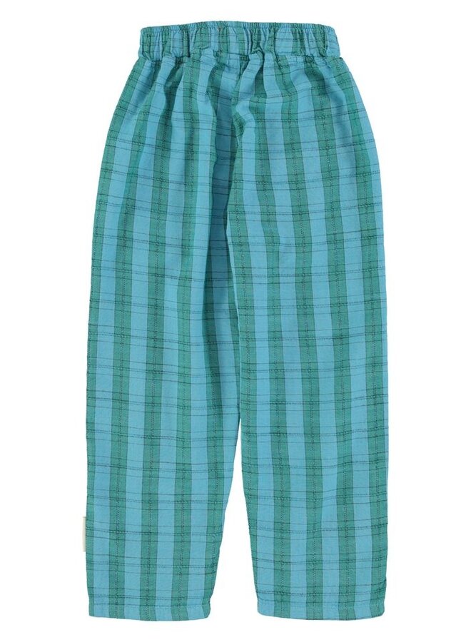 Piupiuchick | unisex trousers | blue & green checkered