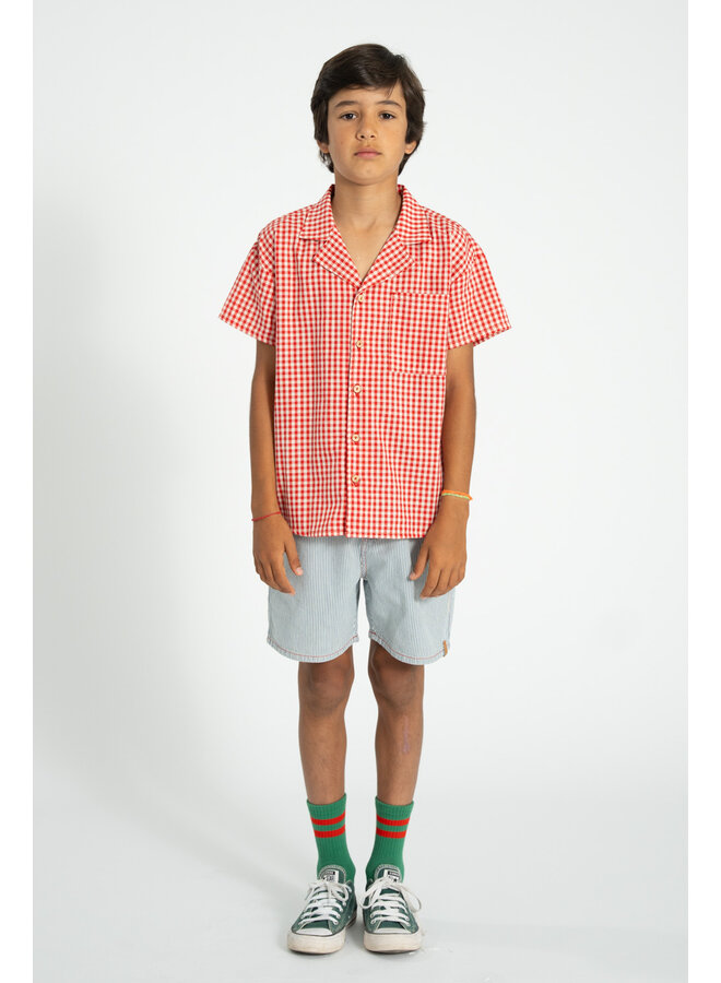Piupiuchick | boy shorts | ecru w/ indigo stripes