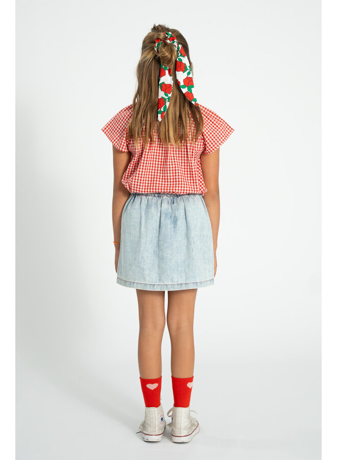 Piupiuchick | short skirt | blue light denim