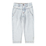 Piupiuchick | mom fit trousers | washed light blue denim