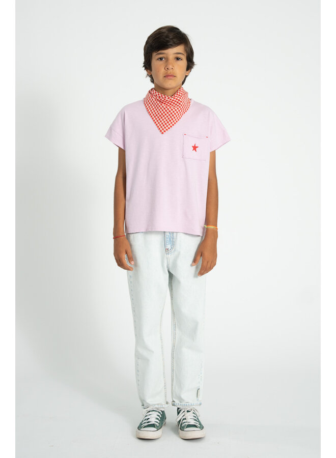 Piupiuchick | unisex trousers | washed light blue denim