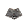 Piupiuchick | shorts w/ fringes | washed black denim